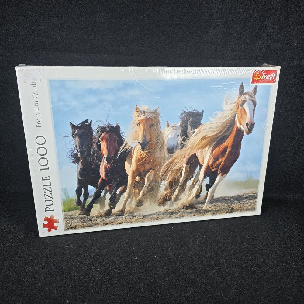 NEW Sealed Trefl 1000 Piece Galloping Wild Horses